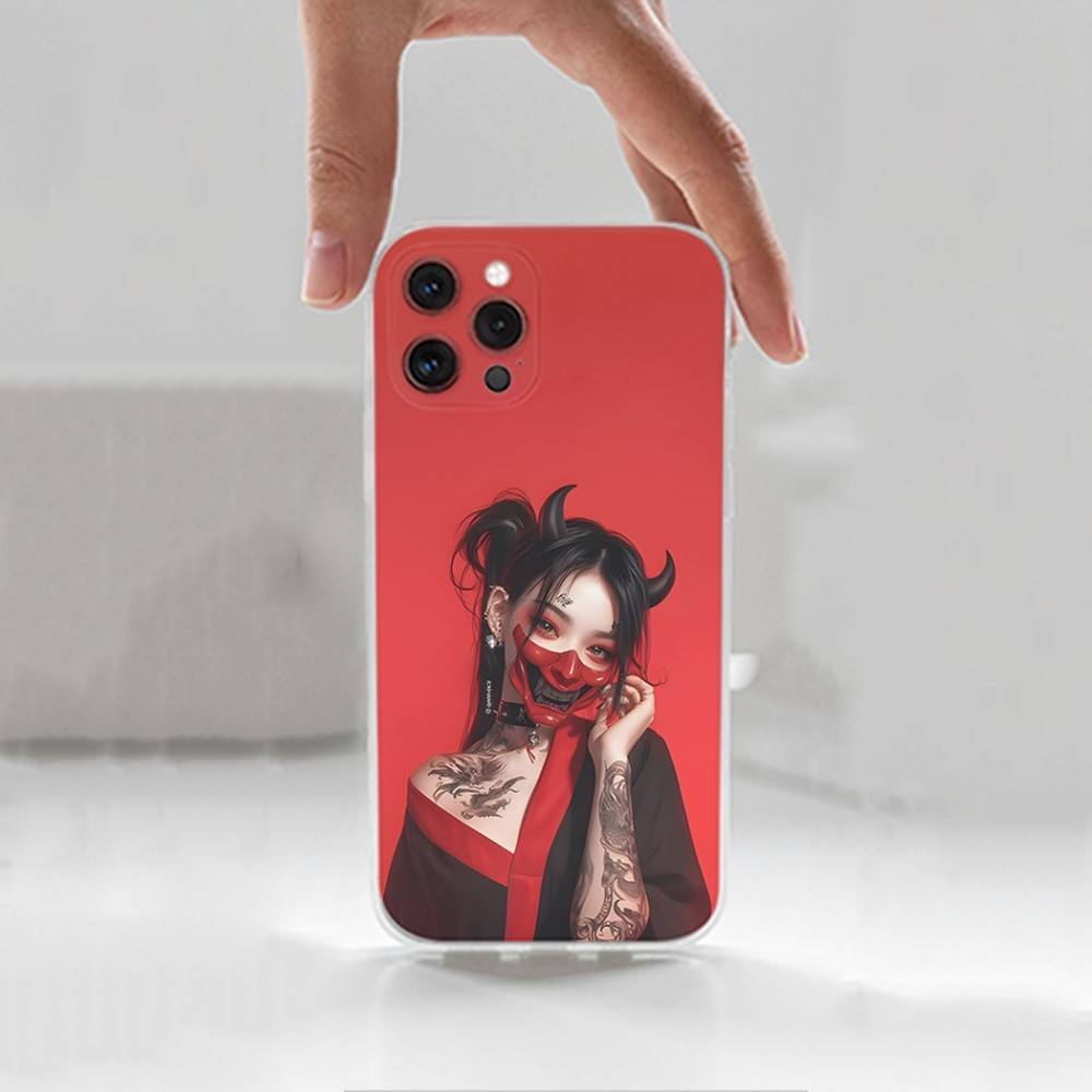

Painting Art Warrior Woman Phone Case For iPhone 14,13,12,11,17,16,15,Pro,Max,Plus,X,XS,XR,SE,Mini Transparent Soft Cover iPhone16e