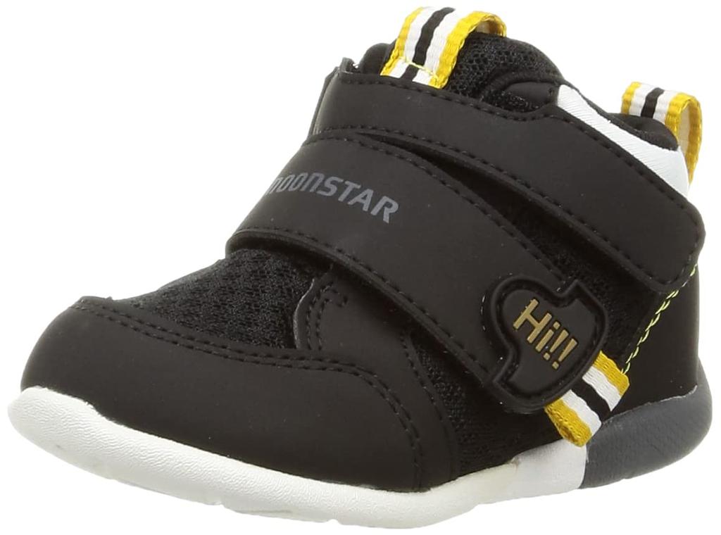 Baby Shoes Sneakers Wide 3E Magic Available for Boys and Girls Babies MS B140 Black [Moonstar] 12-15cm 0.5cm 13.5cm