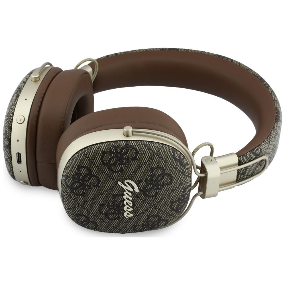 Guess Bluetooth ENC Metal 4G Script Logo Brown Over-Ear Headphones