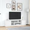 TV Stand White 188.5x41x50 Cm Engineered Wood