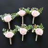 Bohemian Wristlet Corsage Pink Wedding Corsage New Rose Flower Corsage  For Brides Groomsmen