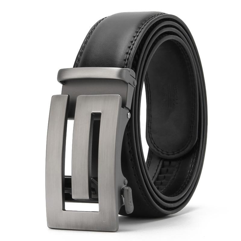 

Многоцветный сплавной ремень с автоматической пряжкой для мужского ремня из натуральной кожи для бизнеса и на каждый день 110-130cm