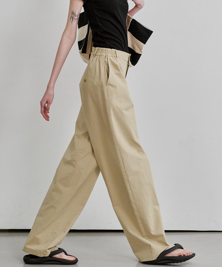 MALOUPE 2174 Lightweight Chino Relax Pants (Beige)