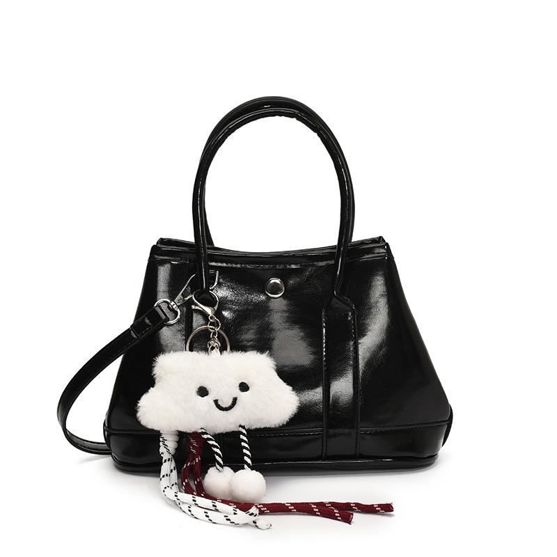 Korean New Product Sweet Cream Style Casual Portable Small Bag Temperament Versatile Simple Solid Color Commuter Messenger Women's Bag