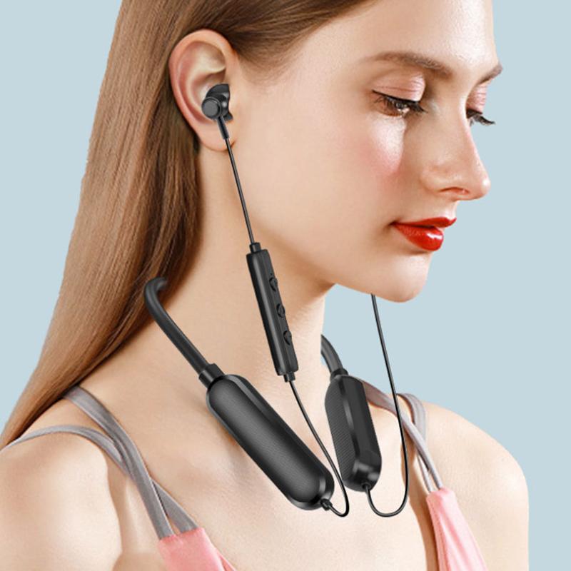Nová bezdrátová náhlavní souprava Bluetooth na zavěšení na krk Hudba Hra Sportovní Polodo uší Heavy Bass Stereo Bluetooth Headset