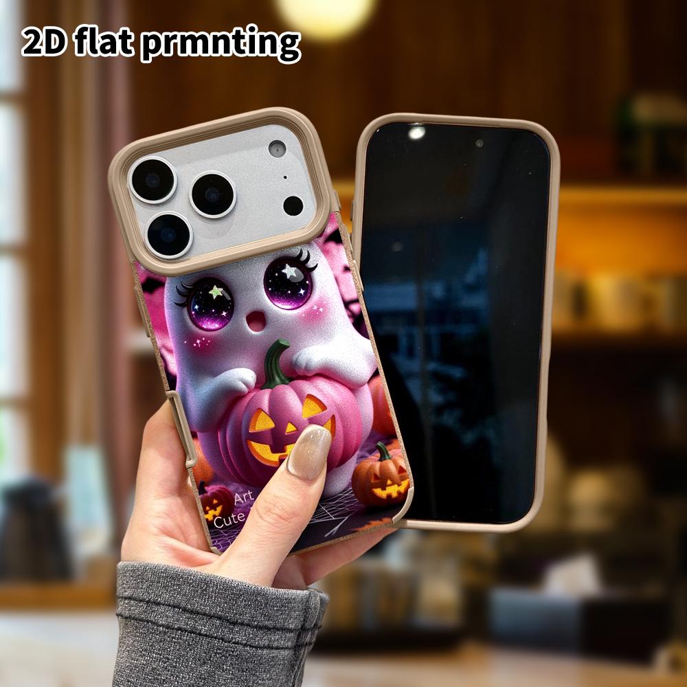 Phone Case: Lambskin 2D Flat Samsung Galaxy A34 A35 M05 M06 S20 S22 S21 FE Plus 5G Protective Case, Bow Ghost, Christmas and Halloween Gift