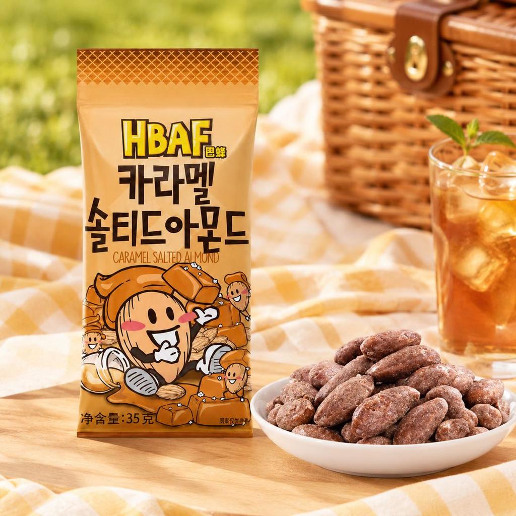 HBAF MANDORLE CARAMELLO E SALE 35g