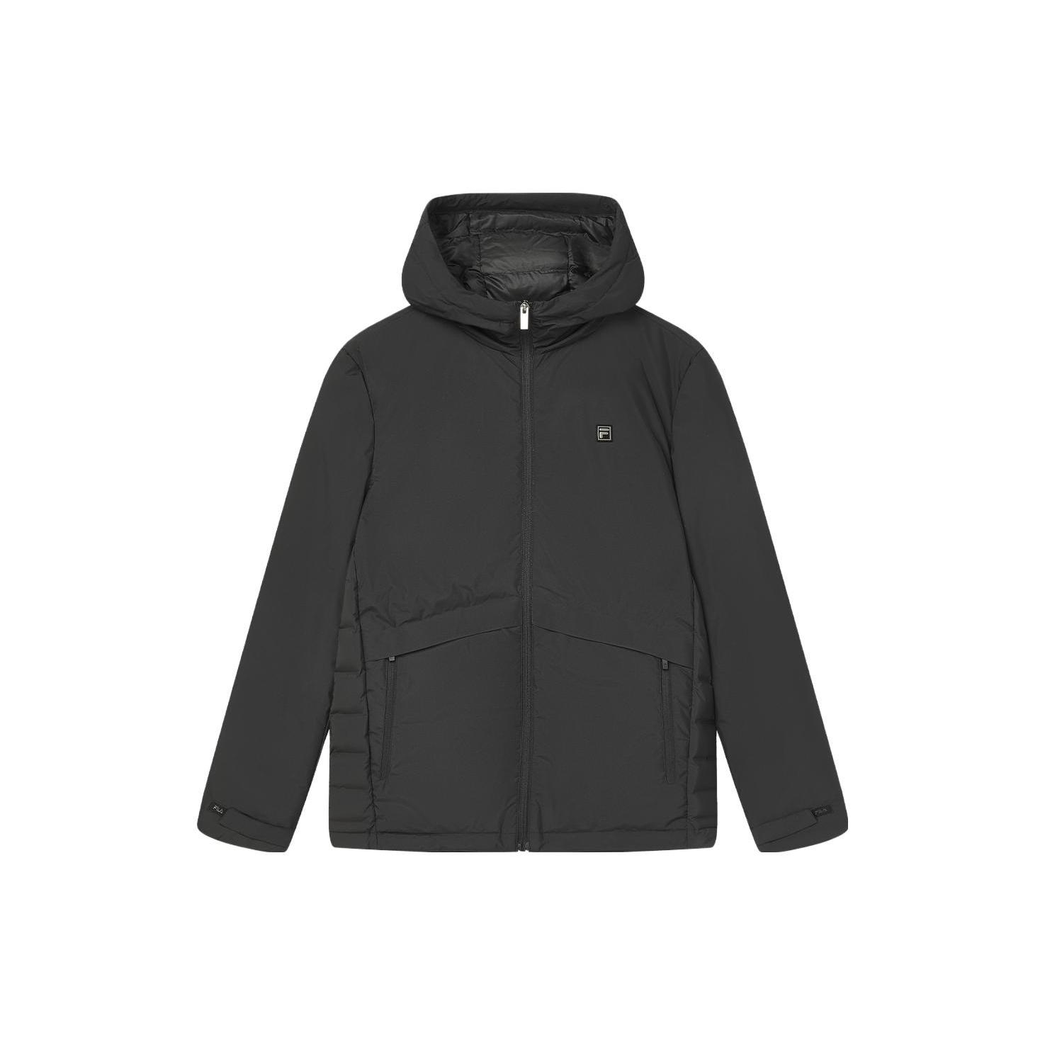 FILA Down Jackets Men s Black Hooded Moderate Down Jacket F51M347918A-BK M