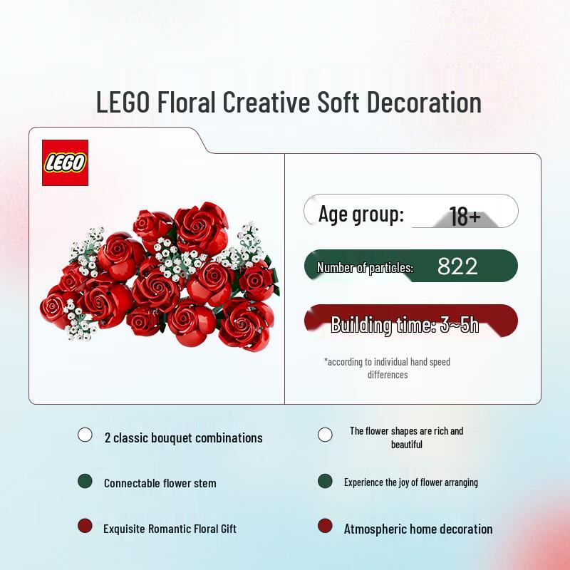 LEGO 10328 Rose Bouquet Building Kit