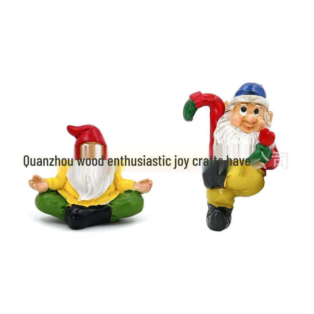Creative Gnome Resin Figurine: Decorative Hanging Dwarf for Home and Garden