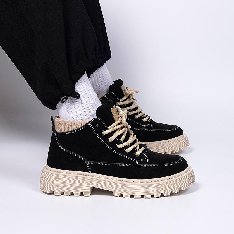 Global invisible inner height increase Martin boots men's ZHQ-HY653-G autumn men's shoes versatile fashion outdoor tooling trendy shoes