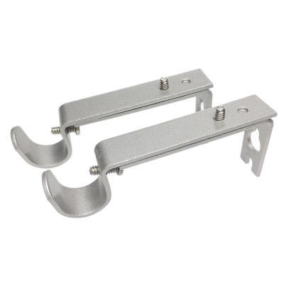 2 Stück Verstellbare Metall Vorhangstange Gardinenstangen Wandhalterung Haken Halter Ausziehbar Drapierstange Einzelstangenhalter