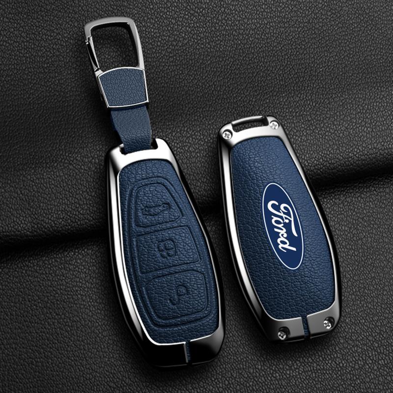 Nouvel alliage 3 boutons Nouvelle coque de clé de voiture Coque Porte-clés Pour Ford Fiesta Focus Mondeo Kuga Escape C-Max /Grand C-Max Ecosport C-Max
