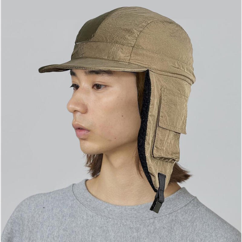 The Cap Outdoor Pocket Waterproof Earmuff Cap Beige BEIGE