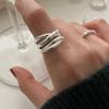 Geometric Irregular Rings Adornment Chic Irregular Line Crossed Ring For Women Great For Party And Everyday Wear