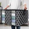 Borsa porta abiti di grande capacità Contenitori pieghevoli per coperte per organizzare l'armadio della camera da letto