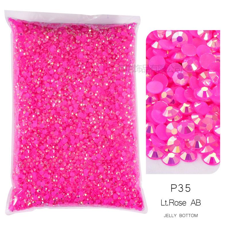 Jelly Resin Flat-Bottomed Diamond, Nail Art Beauty, Mobile Phone Case Decorative Rhinestone Diy Decorative Clothing Accessories