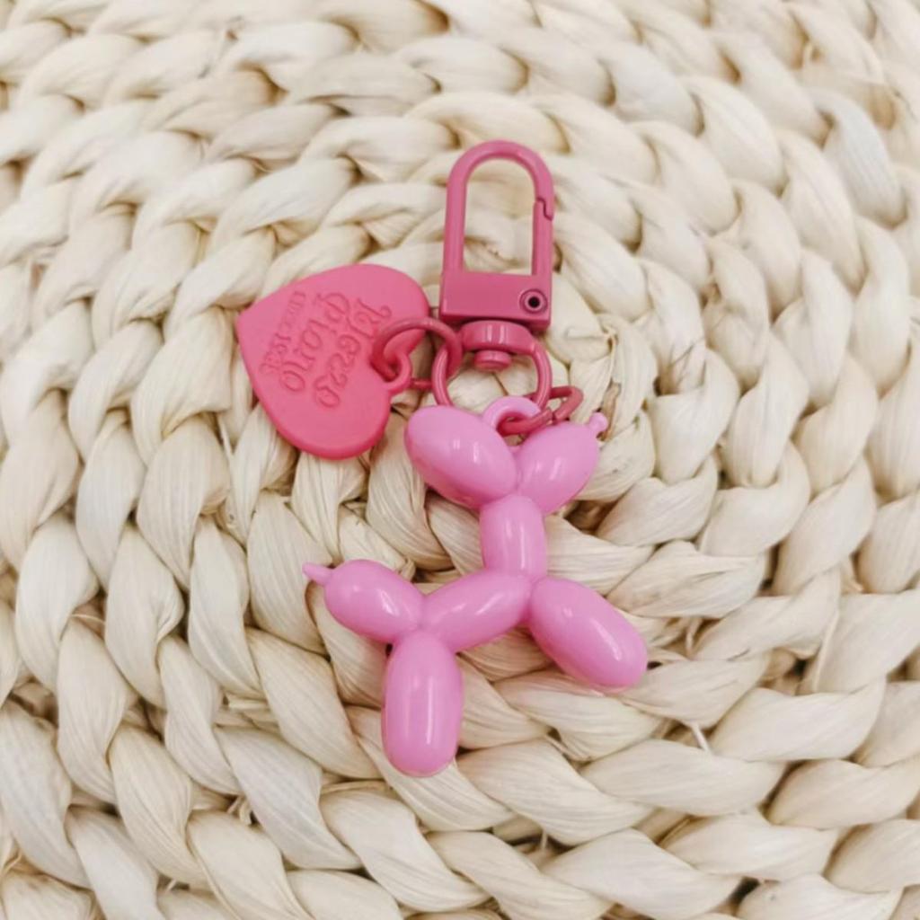 Bubble Dog Keychain: Balloon Dog Pendant, DIY PVC Soft Rubber Jewelry Gift