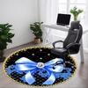 1pc Elegant BowChair Carpet for Office, Indoor Non-Slip Washable Polyester Fiber Carpet, Mat For Office, Machine Washable
