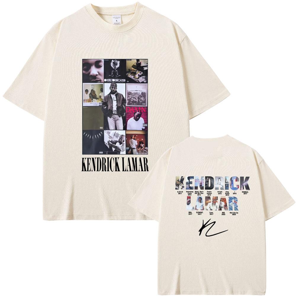 Hot Rapper Kendrick Lamar Album Cover Graphic T-shirt Summer Men Hip Hop Retro Oversized Streetwear Male Fashion Trend T Shirts