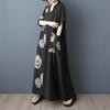 DIMANAF New Women 2025 Plus Size Summer Long Casual Dress Loose Linen Vintage Basic Maxi Dress 9859