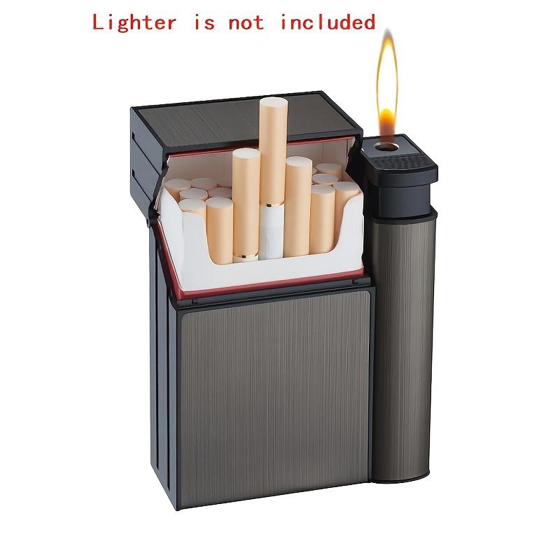 Creative Cigarette Case Lighter 2-in-1 Portable Moisture-Proof for Soft & Hard Packs Modern Minimalist Smoking Accessory Trendy