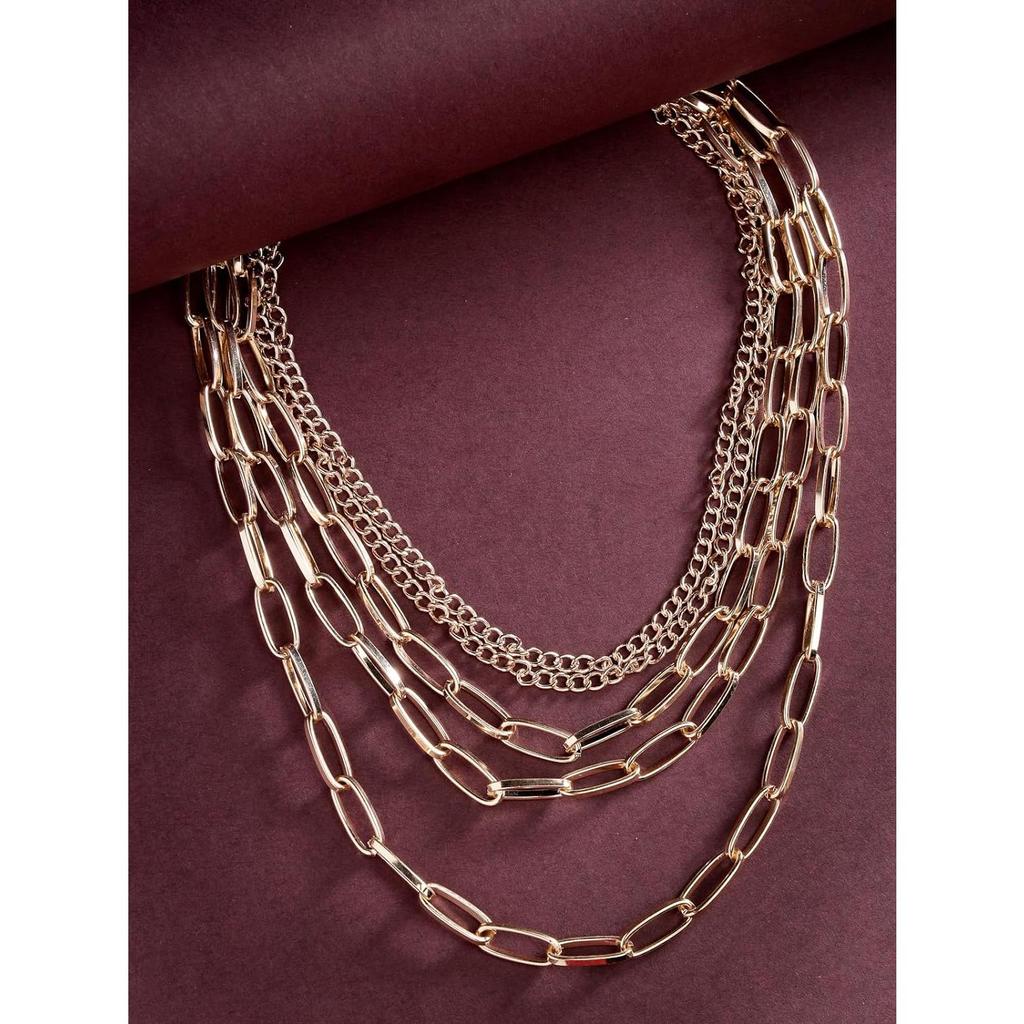 Western-Stil, Boho-Designer, trendige Mode, mehrschichtige, klobige Gliederkette für Frauen und Mädchen