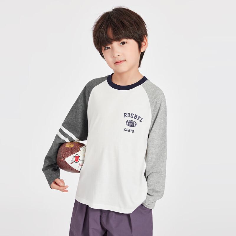 Duoduo Home Boys  Pure Cotton Color-block Long Sleeve T-shirt 120