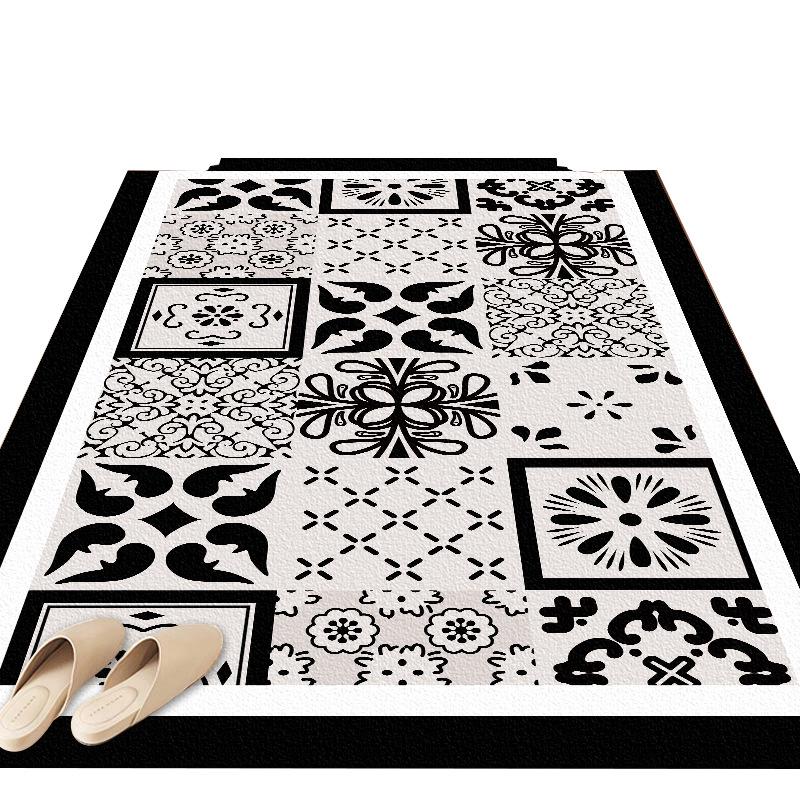 Retro American Non-Slip Wear-Resistant Leather Entrance Mat