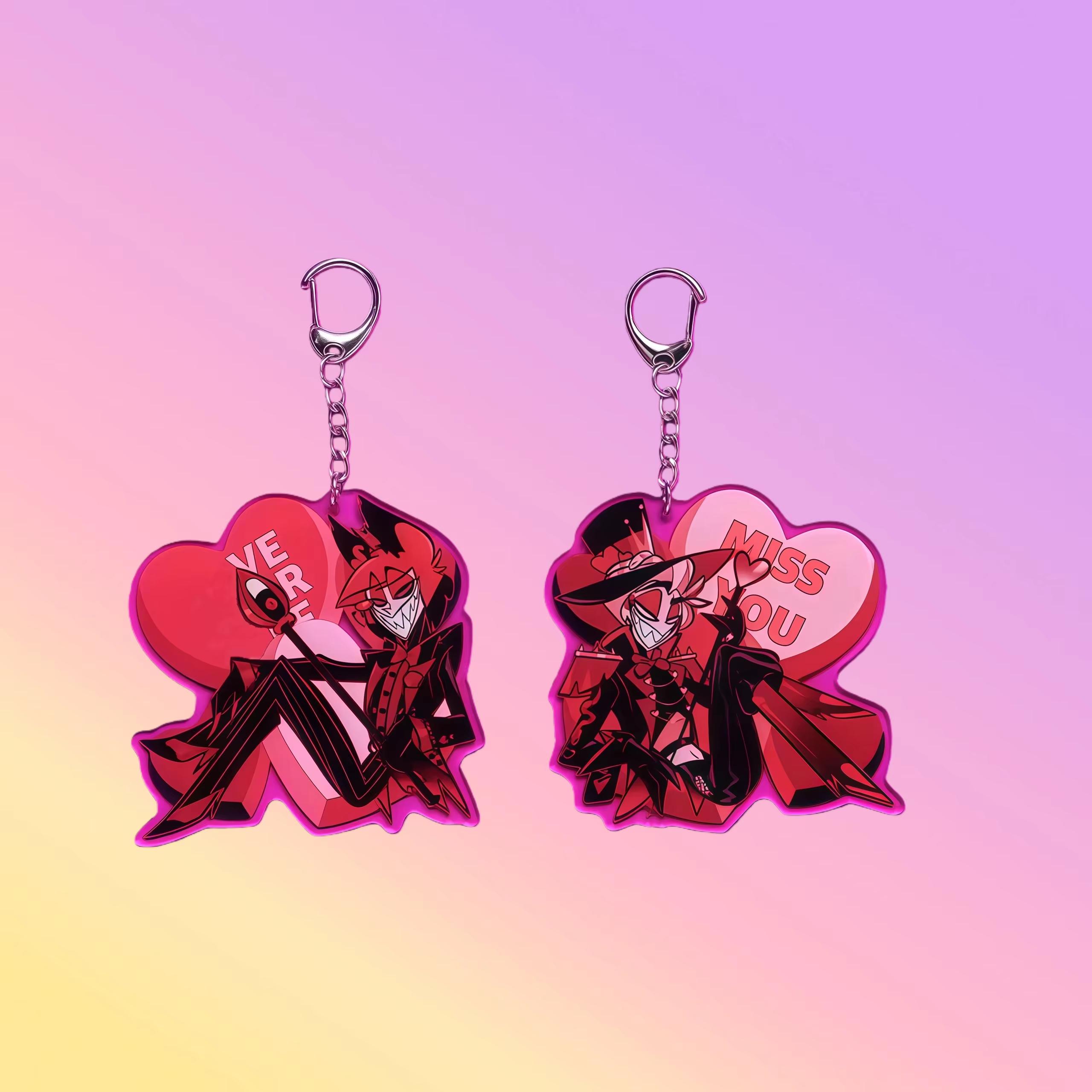 

Hotel Hazbin Acrylic Keychains Party Gift For Guest Couples Bag Backpack Bag Pendant Ornament Decoration Party Favor Baby Shower L