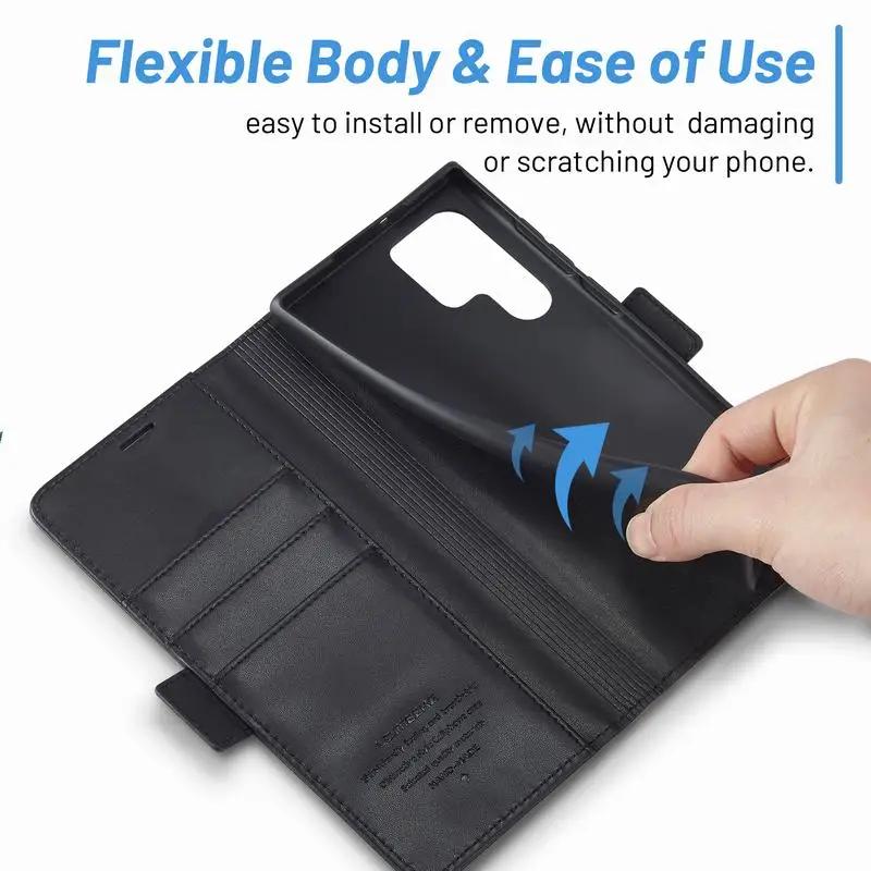 Flip Phone Case For Samsung Galaxy S24 S25 Ultra S23 FE S22 S20 S10 Plus 5G Note 20 Ultra Book Wallet Card Wallet Cover Etui