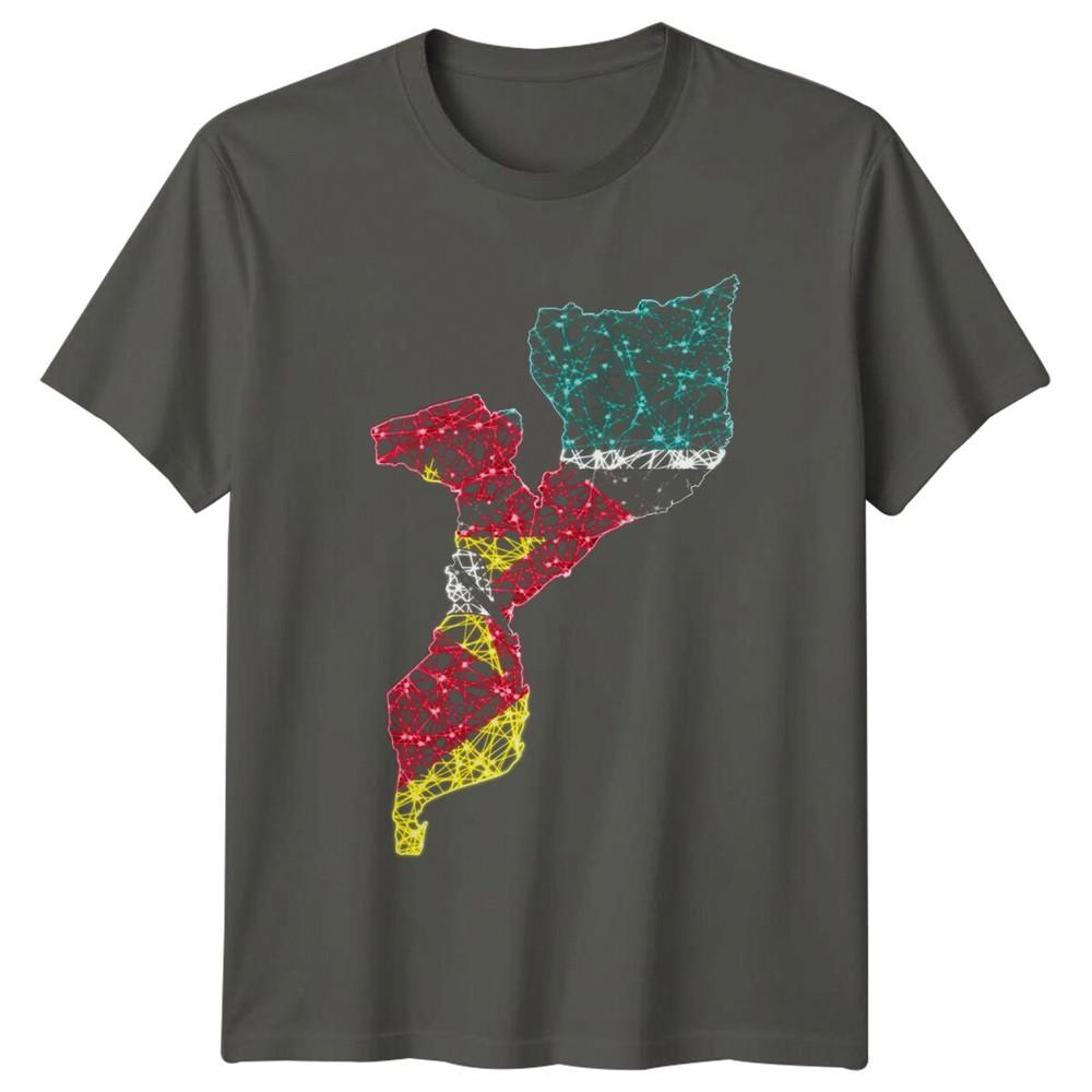 Mozambique Map Travel Destination Unisexs TShirt Unisexs Tee Graphic Top S