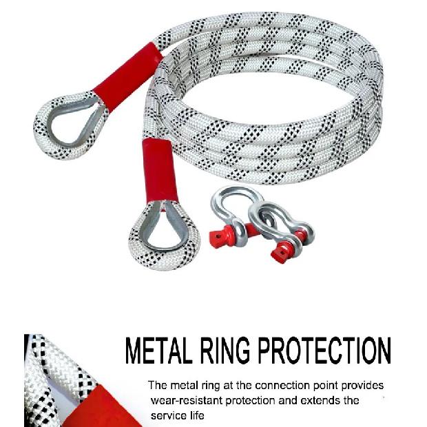 18-ton heavy-duty tow Rescue Towing Rope for Off road vehicle SUV sedan, sturdy and durable,equipped with a strong hook towing