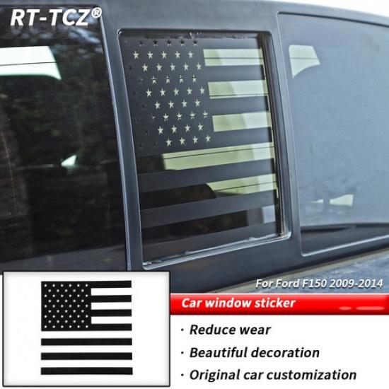 Rear Window Middle Stickers Trim Decal for Ford F150 09-14 USA Flag Accessories