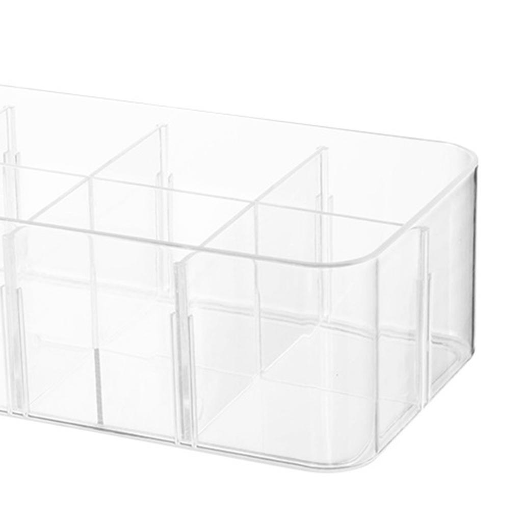 Organisateur de Sous-vêtements 8 Grilles Boîte de Rangement Chaussettes PS Boîte Transparente pour Pantalons pour Maison Chambre
