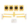 4pcs Machinery Mover 6T Machinery Skate Dolly 13200lbs Machinery Moving Skate W/ 360° Rotation Cap and 4 Rollers Yellow