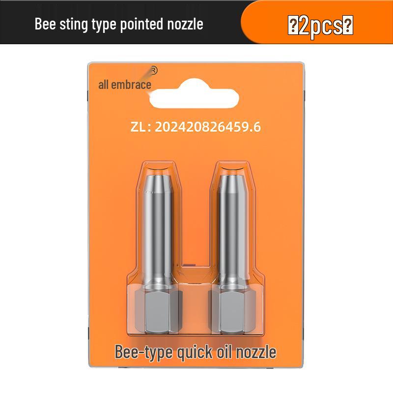 High-Pressure Grease Gun Nozzle with Locking Pliers and Self-Locking Flat Head