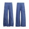 American High Street Big Pocket Design Sense French Blue Jeans Men's Loose Straight High-end Versatile Trousers