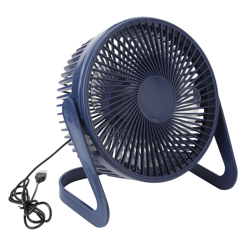 Kleiner Luftzirkulator Ventilator 2 Einstellbare Geschwindigkeiten Blau Tragbar Wiederaufladbar USB Schreibtisch Tisch Kühlventilator für Wohnheim