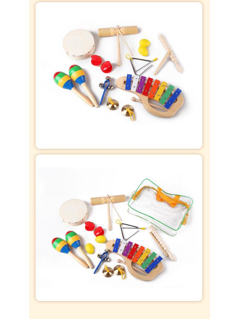 Ten-Piece Music Toy Set for Early Education: Percussion Instruments for Toddlers and Kindergarten
