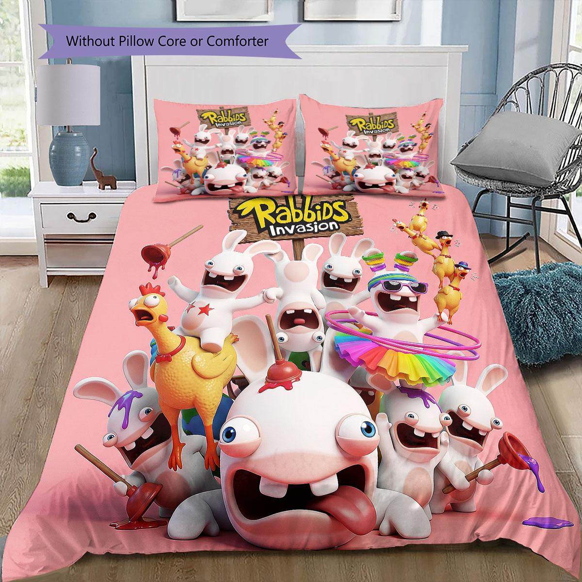 Raving Rabbids Duvet Cover Set Pillowcases