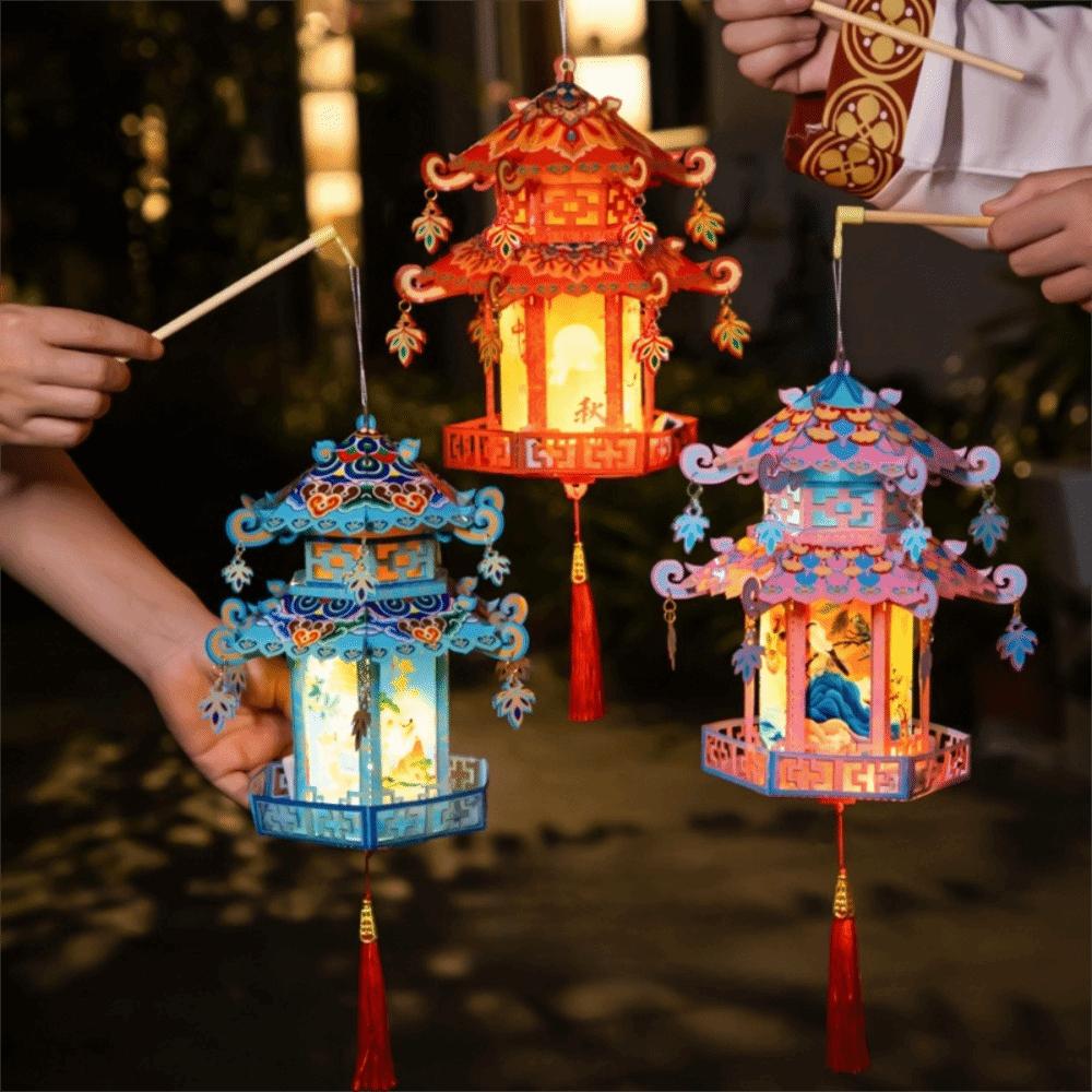 Luminous DIY Lantern Material Kit Ancient-style Kindergarten Craft Lantern Gift