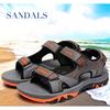 Premium Cowhide Leather Mens Beach Sandals With Breathable Sport Casual Comfort