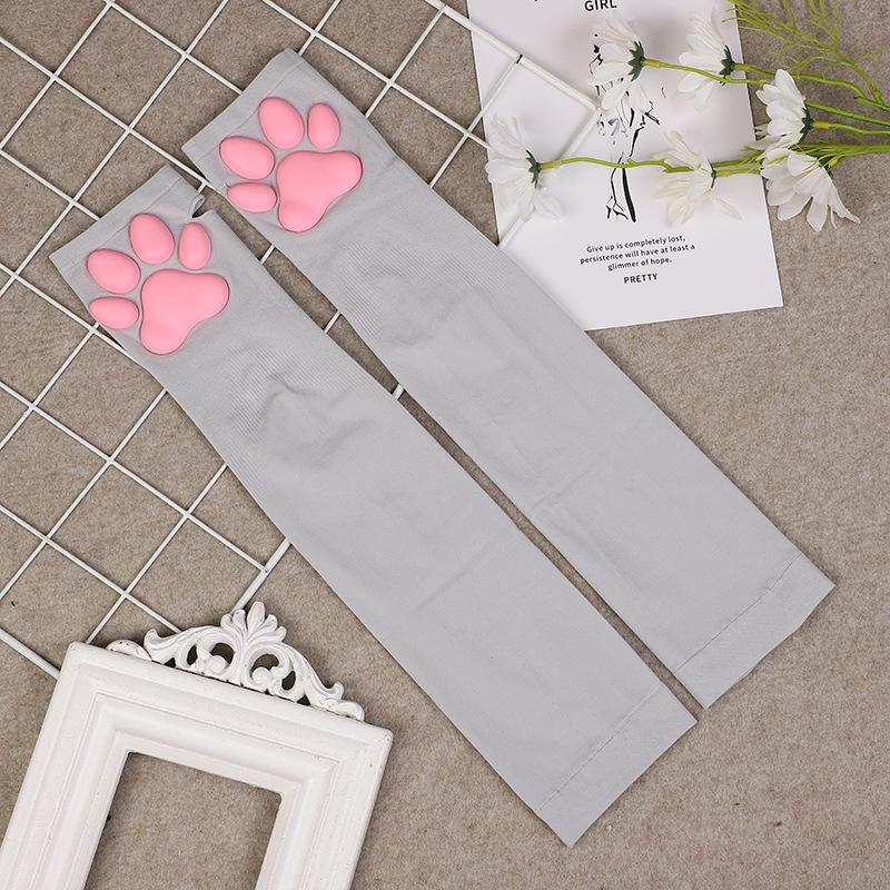 3D Cat Paw UV Protection Arm Sleeves: Women's Summer Cycling & Driving Gloves