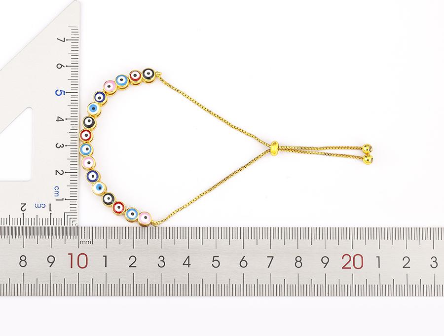 Nidin Luxury Men 4 Colors Evil Eye Beads Chain Bracelets Bangles Adjustable Party Wedding Elegant  Jewelry Gift For Female Male