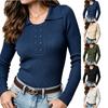 Women's Long Sleeve Button Down Collared Blouse Casual Work Top for Business Everyday Wear