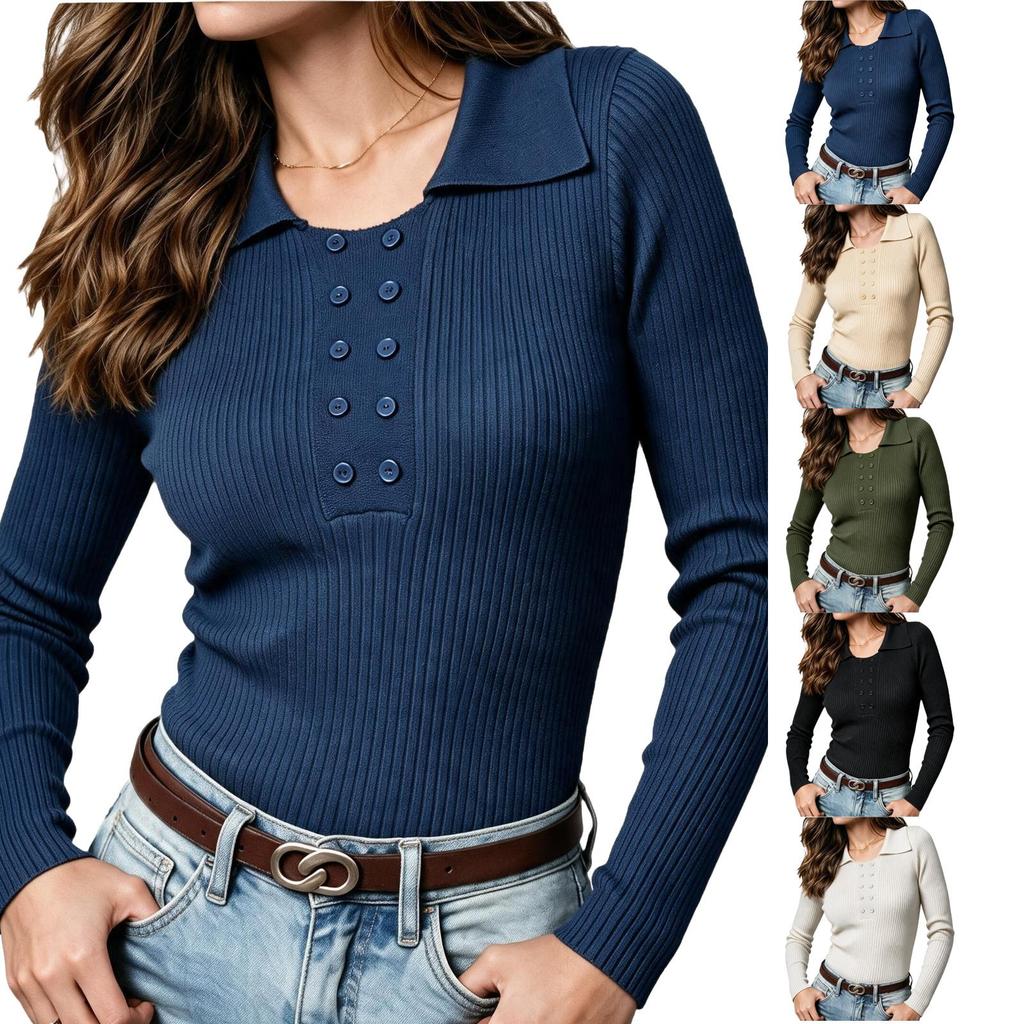 Women's Long Sleeve Button Down Collared Blouse Casual Work Top for Business Everyday Wear