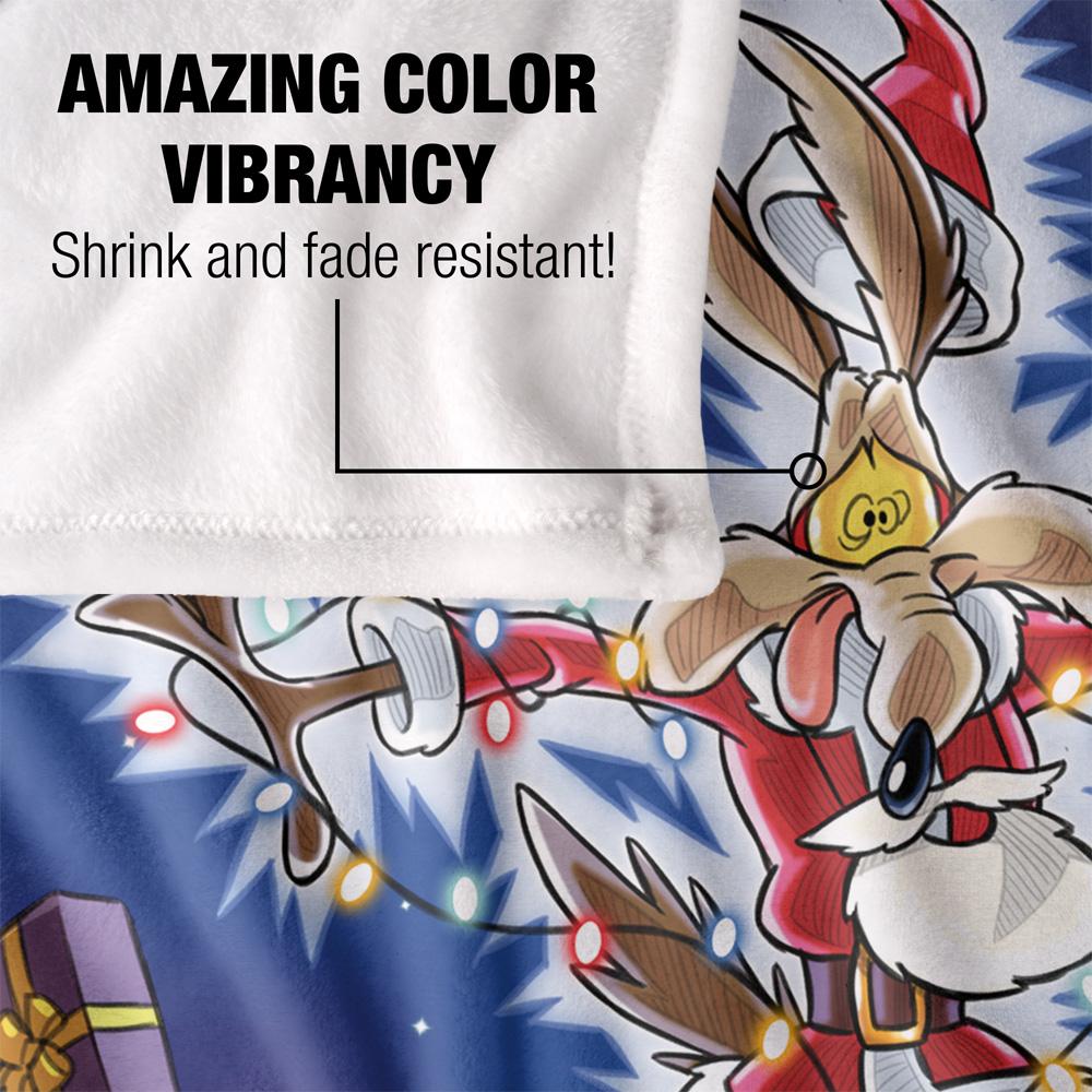 Warner Bros Christmas Vacation Silky Wile E Coyote Supersoft Blanket