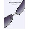 aoron Women's Gradual Change of Color Polarized Sunglasses Two-color Fashion Metal Sunglasses Women's Glasses