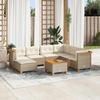 VidaXL Garden Lounge Set with Cushions 8 Pcs Beige Braided Resin 3261943